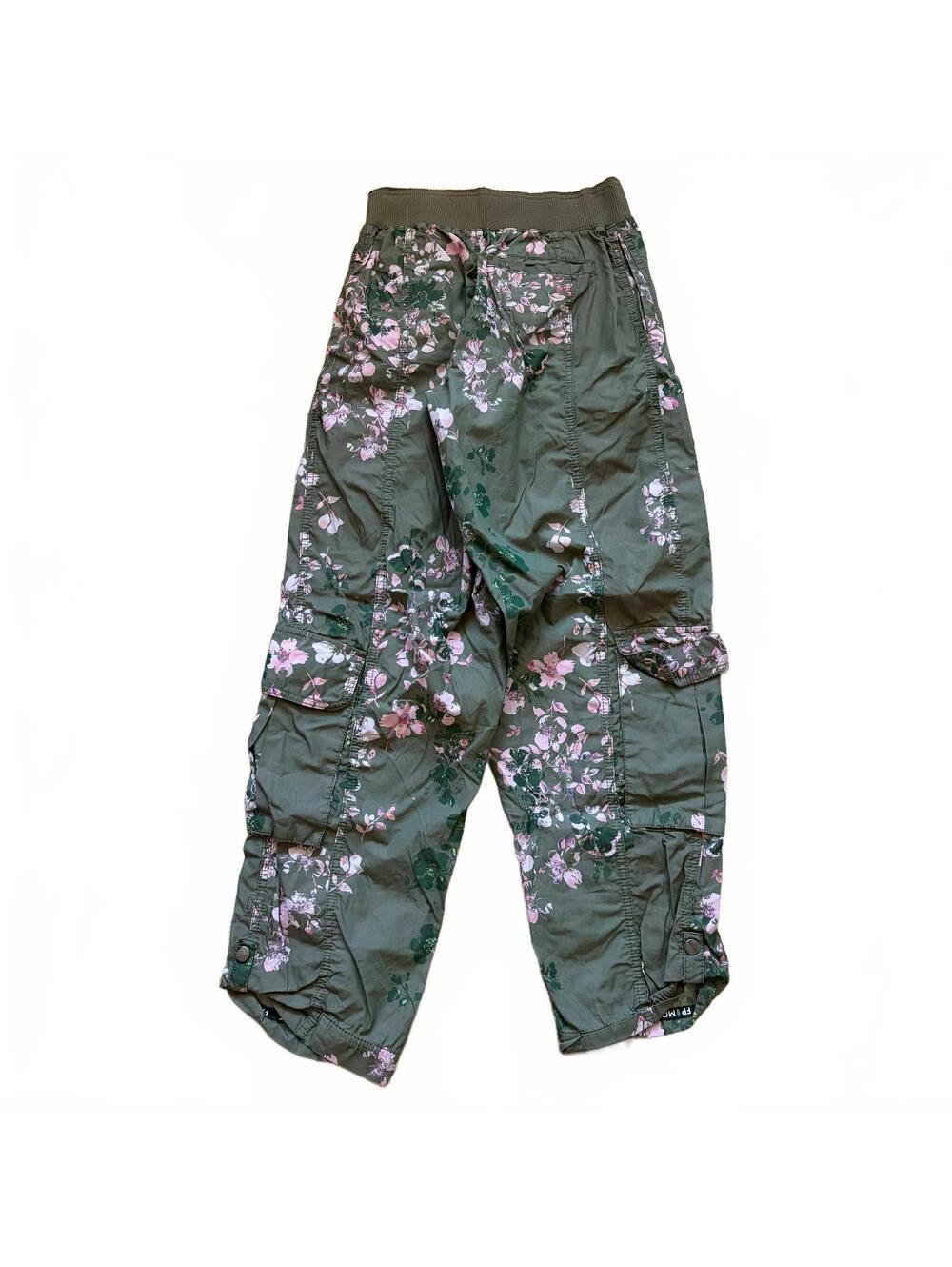 FP Movement Mesmerize Me Floral Cargo Pants Free people Olive Green Women's XS - Picture 4 of 8